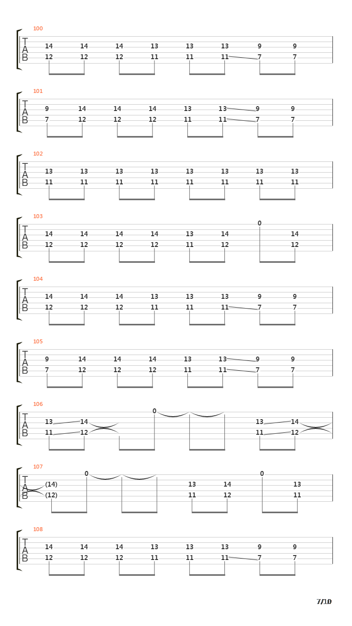 Song 10吉他谱