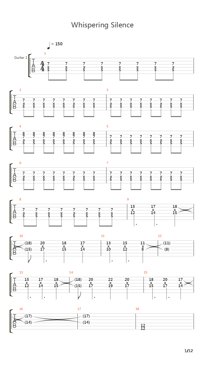 Whispering Silence吉他谱