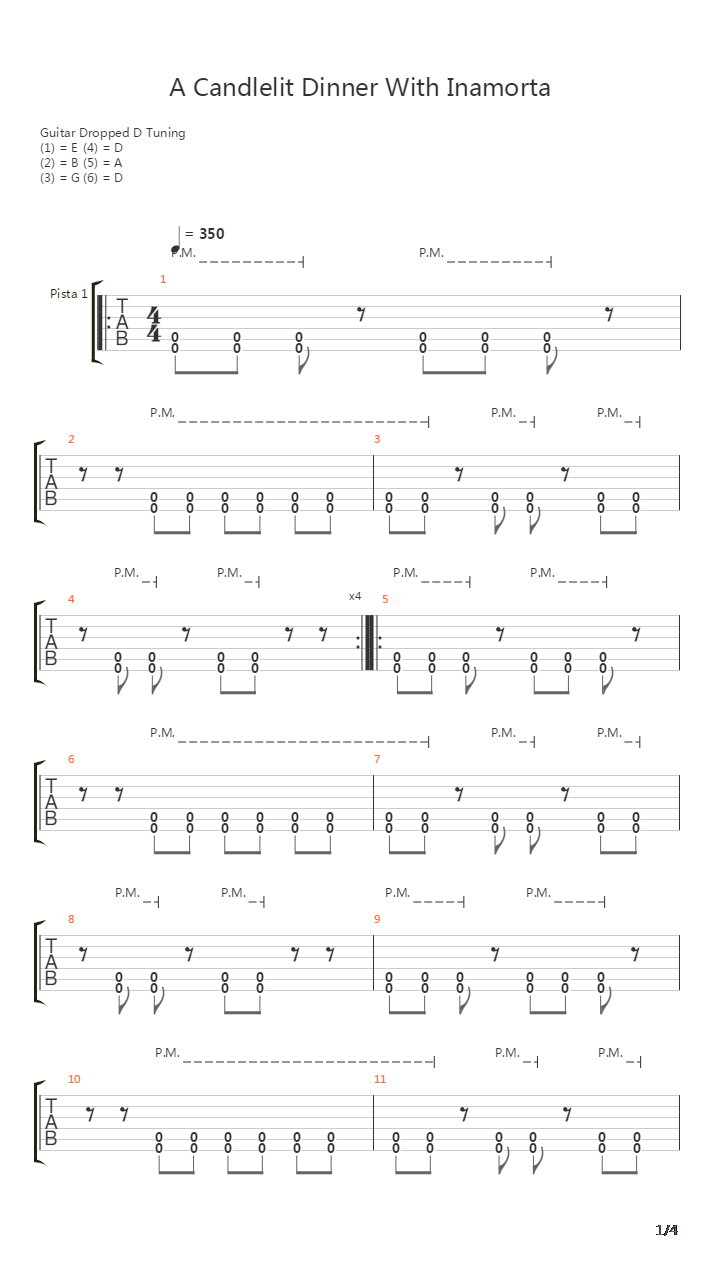 A Candlelit Dinner With Inamorta吉他谱