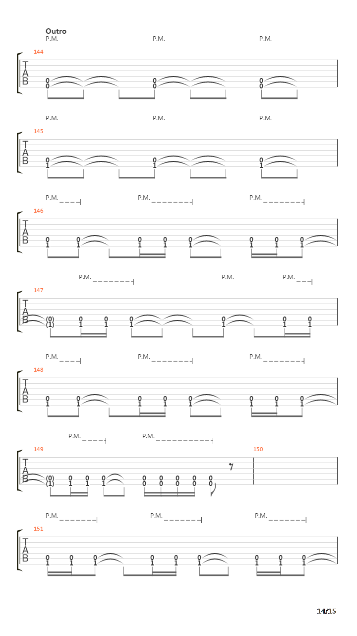 A Lesson Never Learned吉他谱