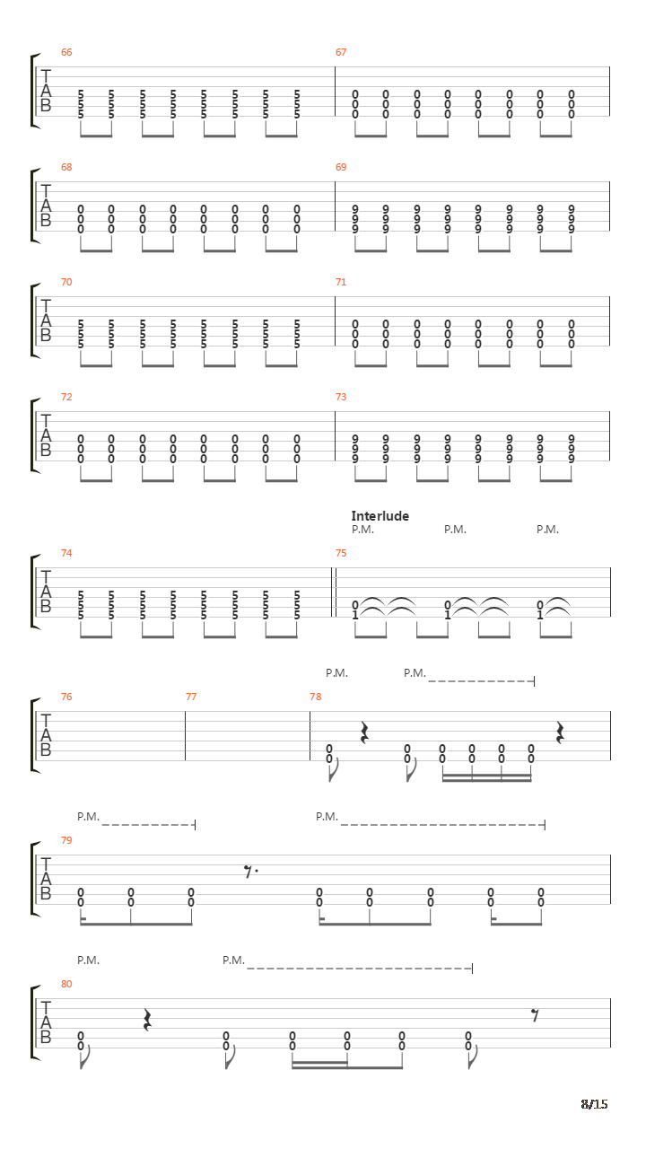 A Lesson Never Learned吉他谱