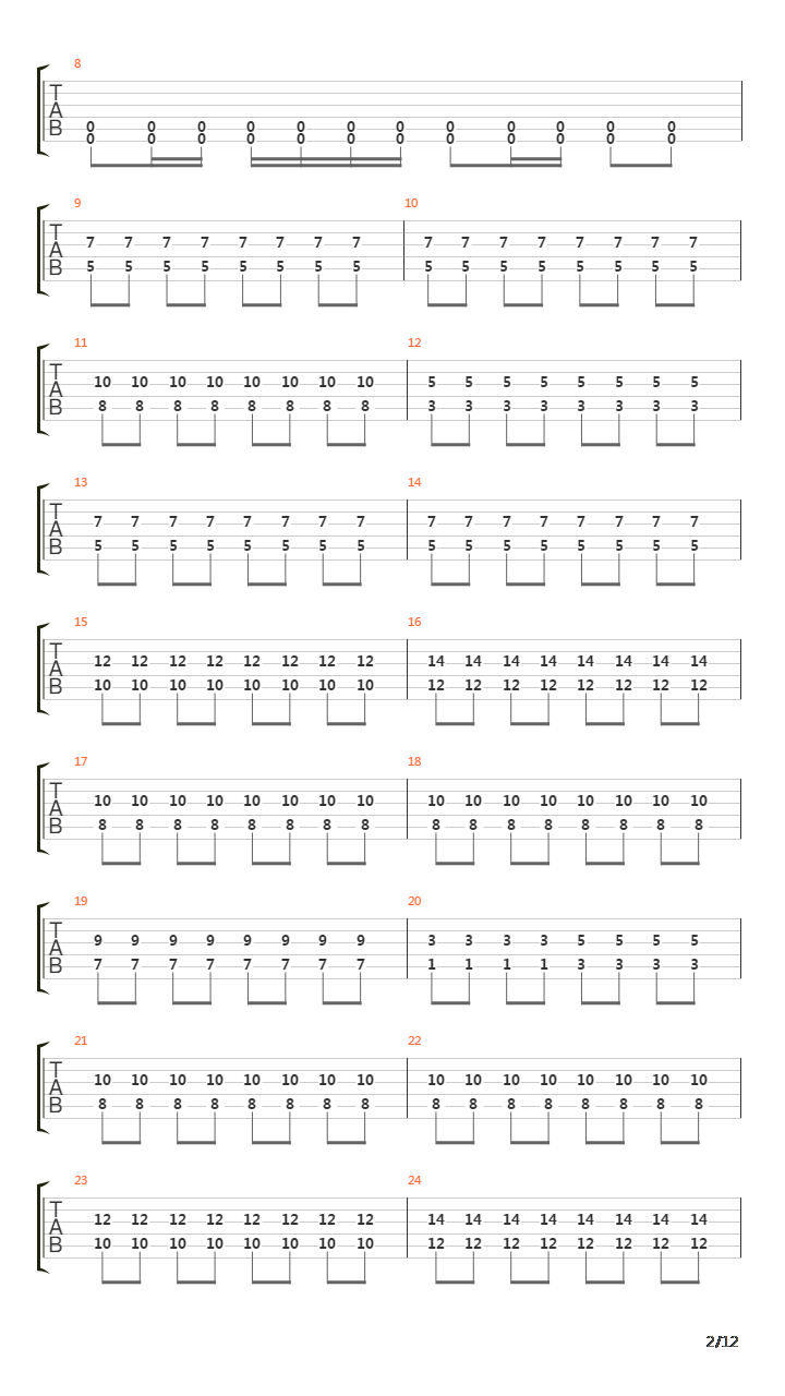 A Lesson Never Learned吉他谱