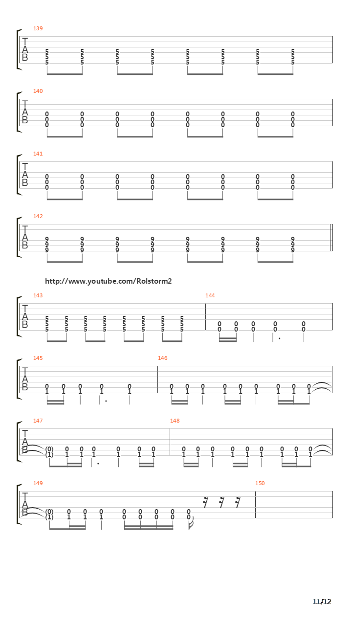 A Lesson Never Learned吉他谱