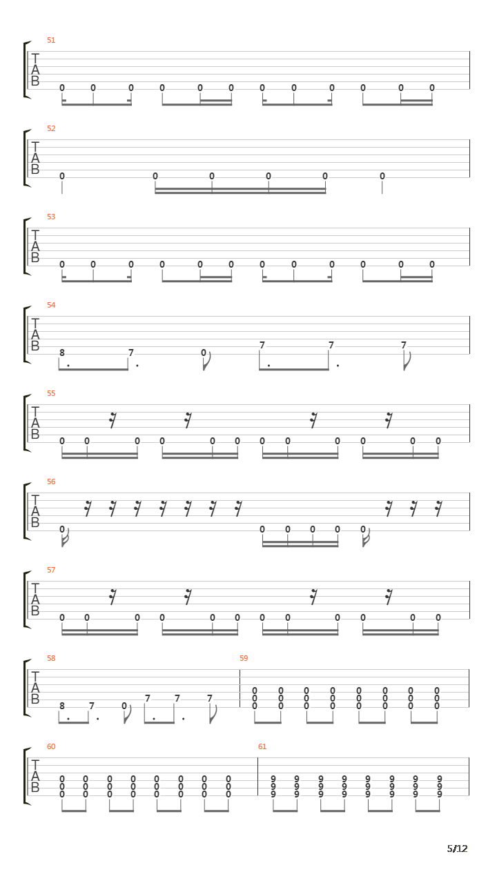 A Lesson Never Learned吉他谱