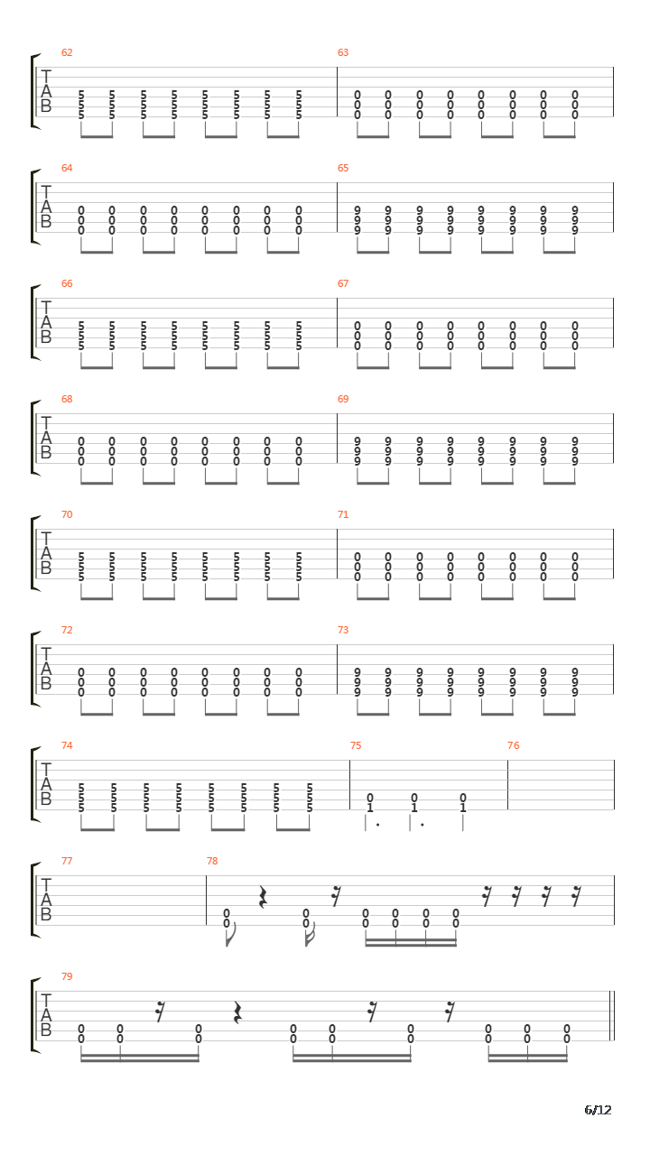 A Lesson Never Learned吉他谱