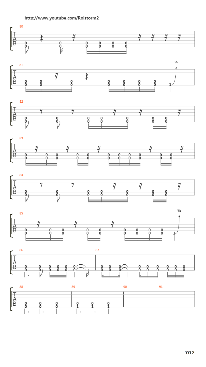 A Lesson Never Learned吉他谱