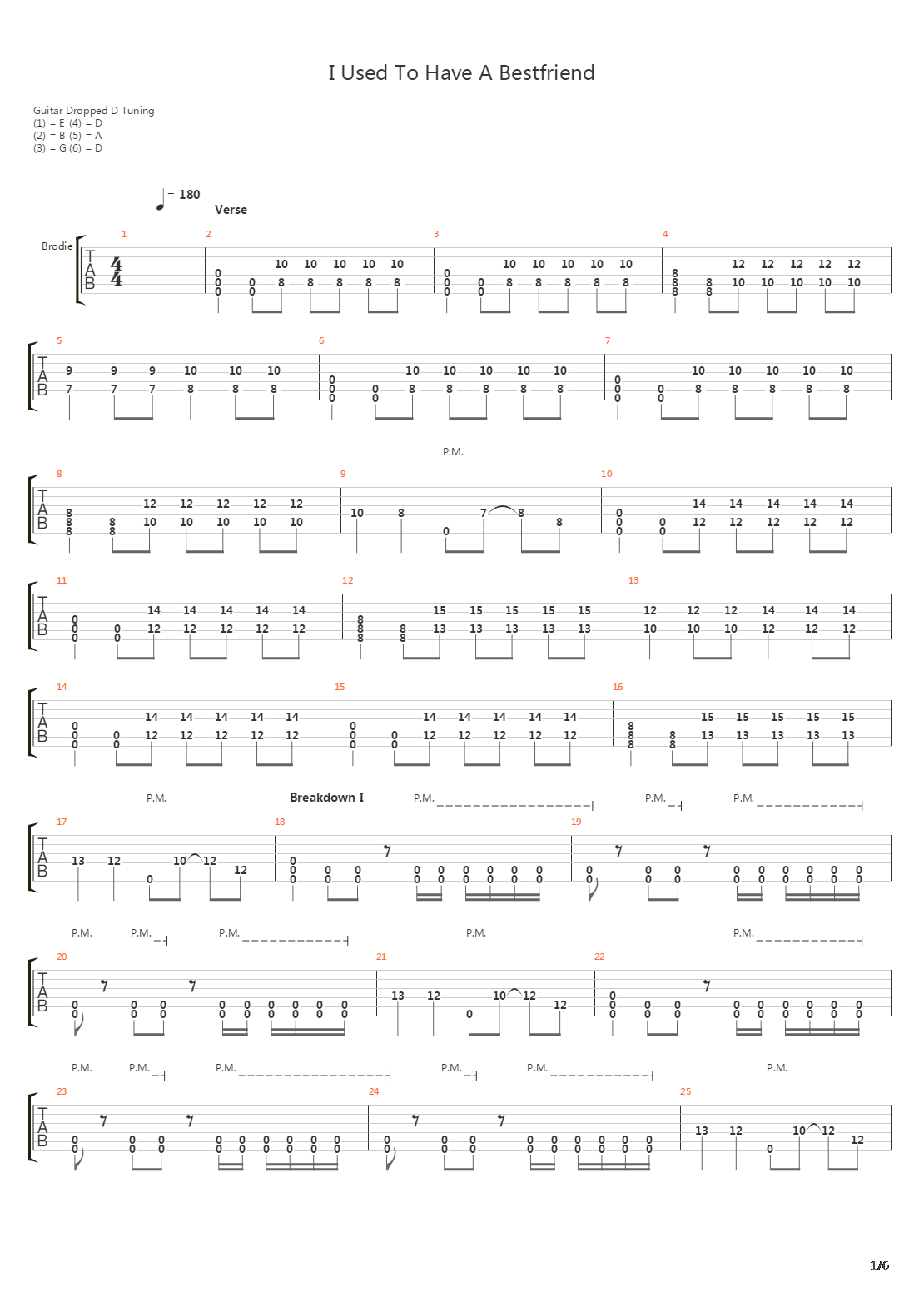 I Used To Have A Best Friend But Then He Gave Me An Std吉他谱