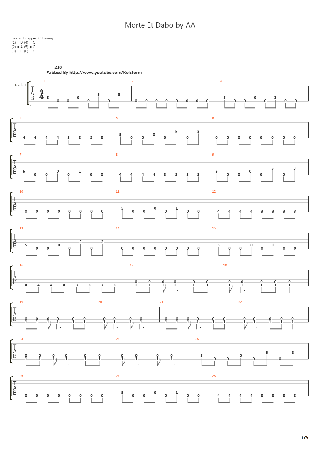 Morte Et Dabo吉他谱