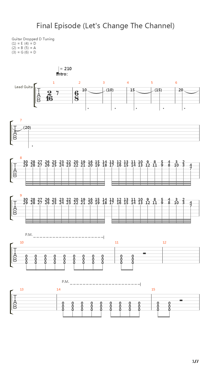 The Final Episode Lets Change The Channel吉他谱