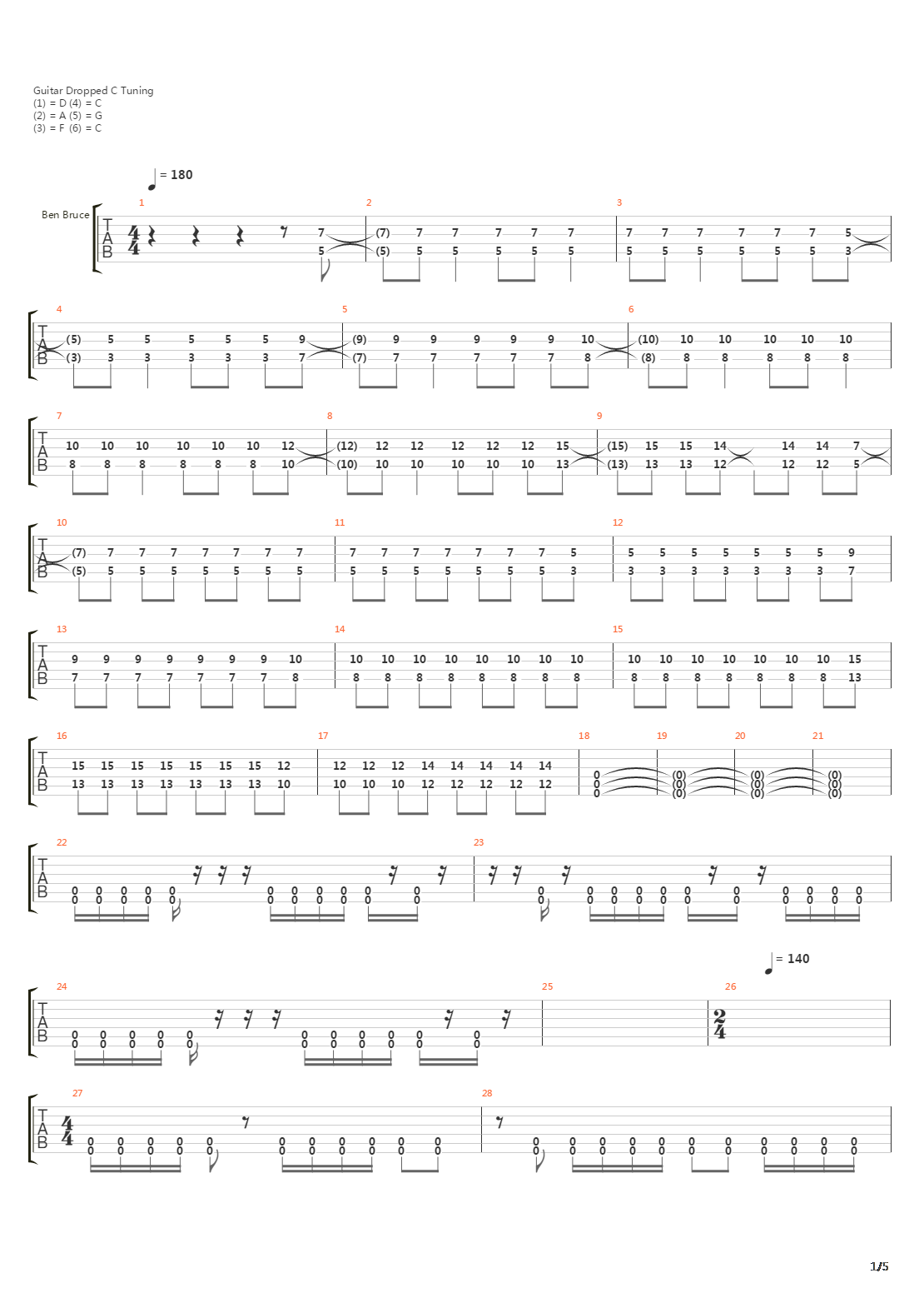 The Match吉他谱