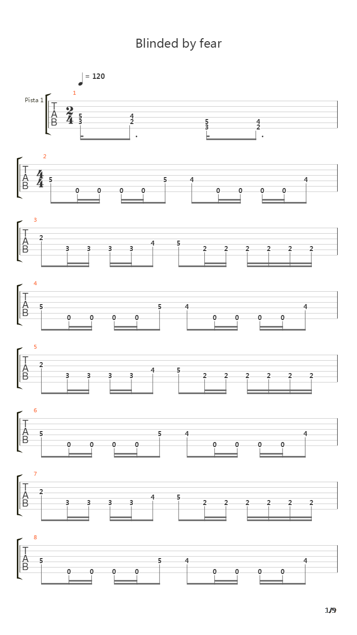 Blinded By Fear吉他谱