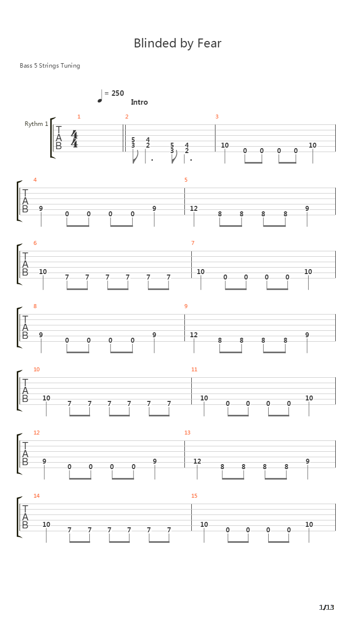 Blinded By Fear吉他谱