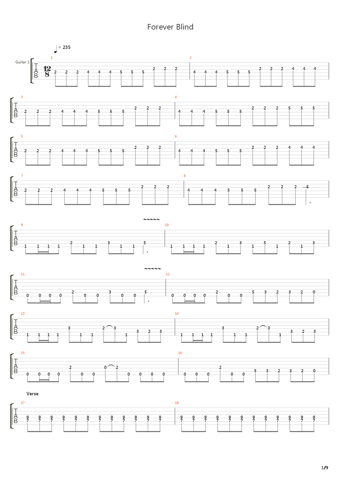 Forever Blind吉他谱