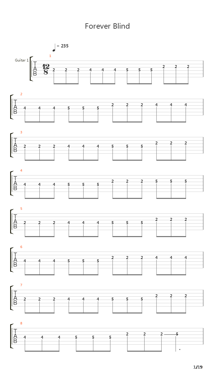 Forever Blind吉他谱