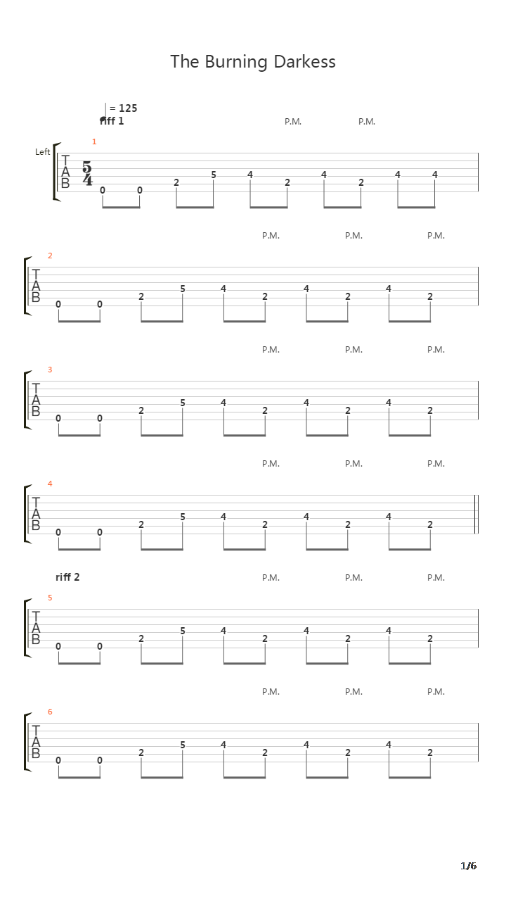 The Burning Darkness吉他谱