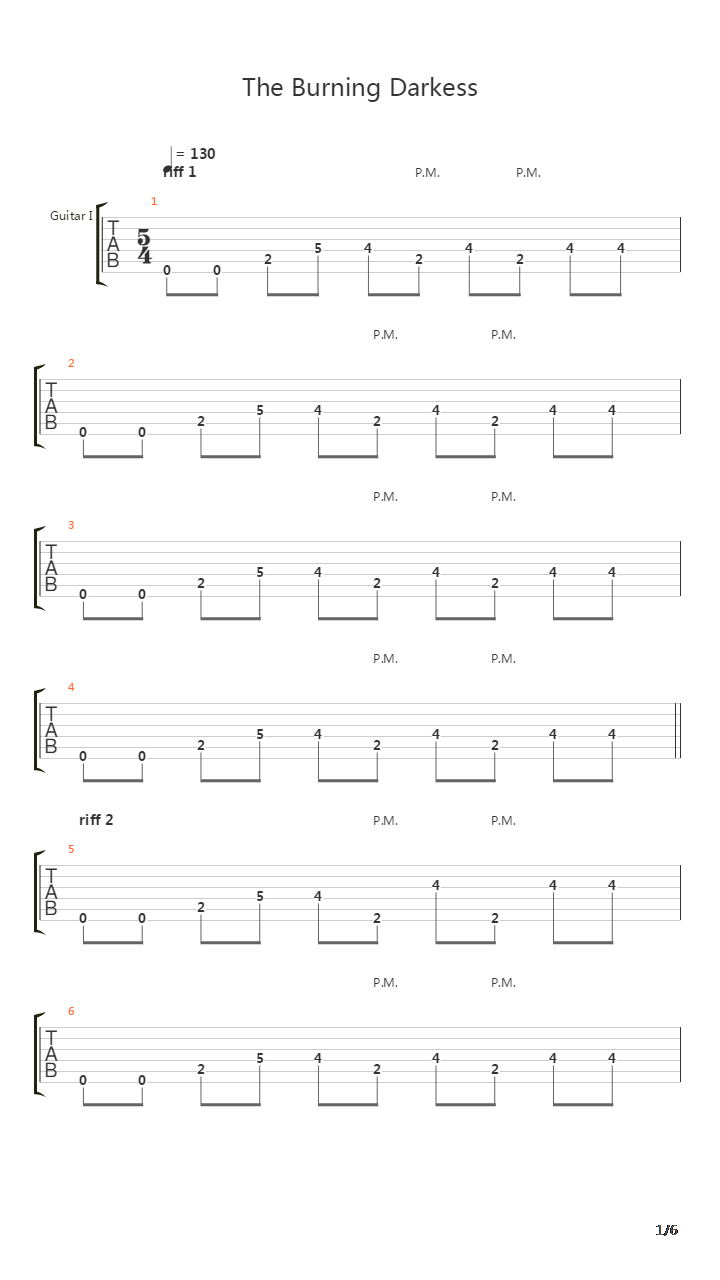 The Burning Darkness吉他谱