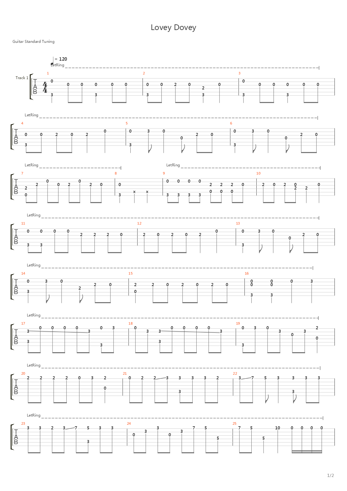 Lovey Dovey吉他谱