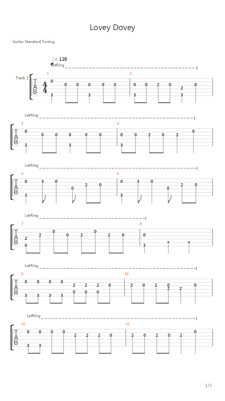 Lovey Dovey吉他谱