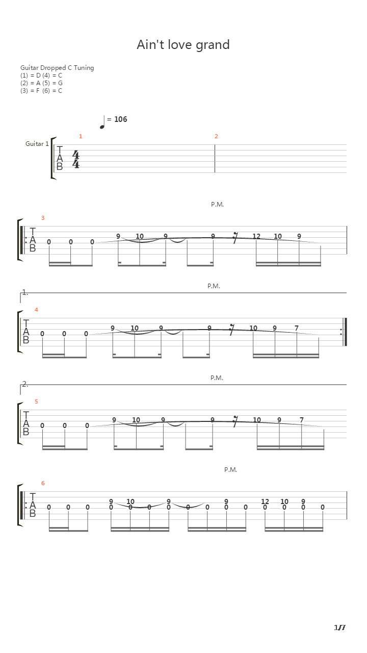 Aint Love Grand吉他谱