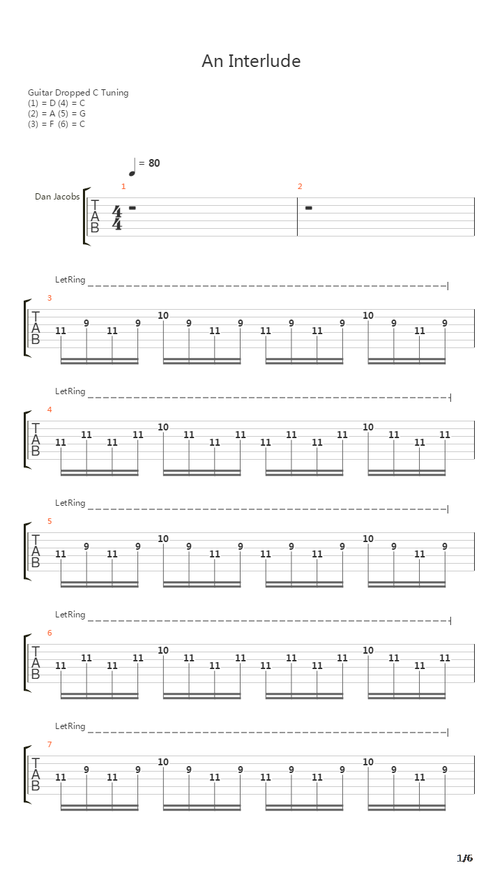 An Interlude吉他谱