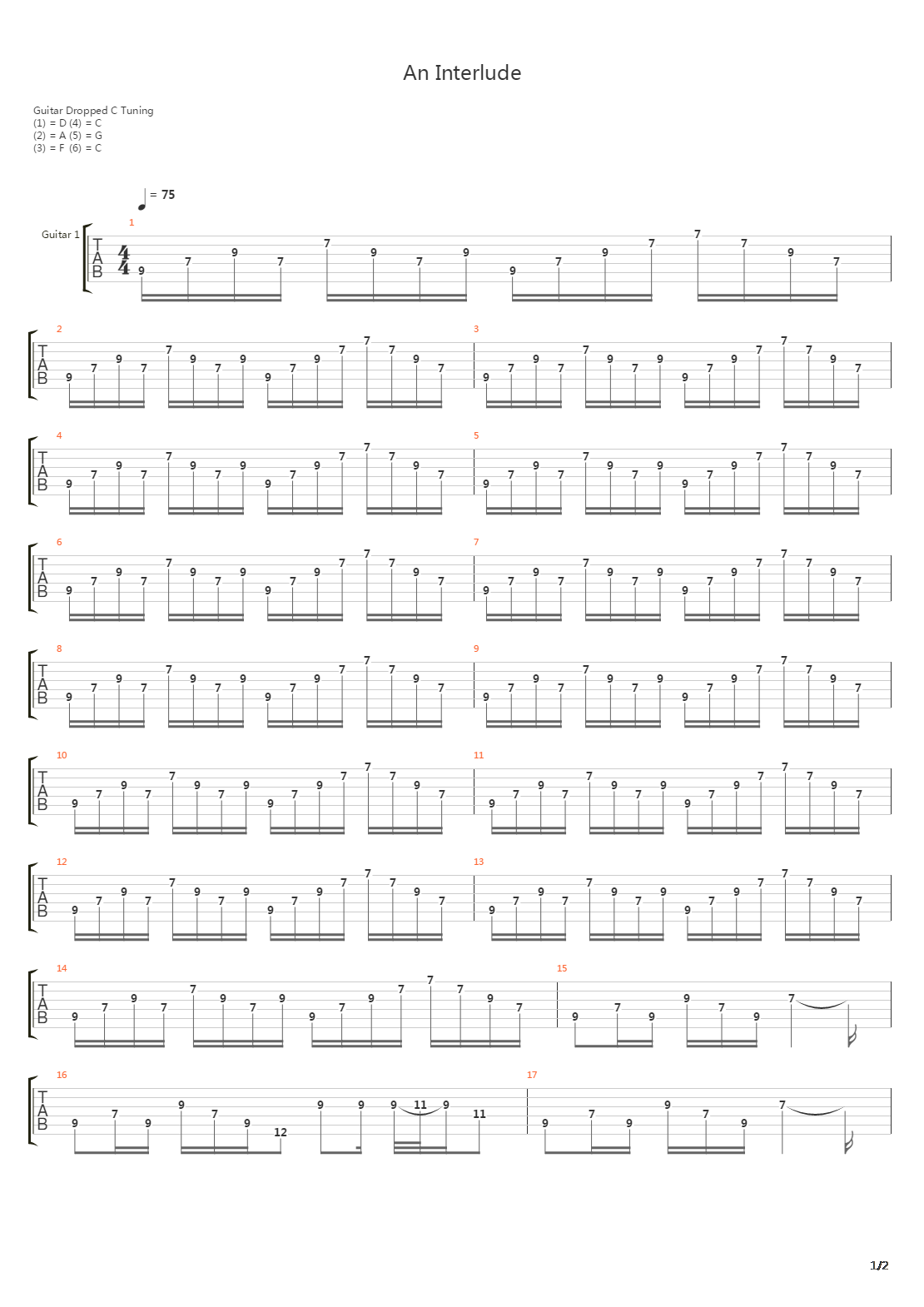An Interlude吉他谱
