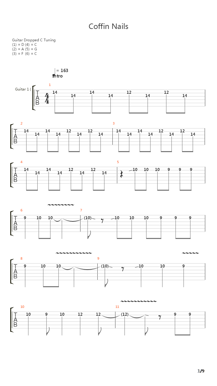 Coffin Nails吉他谱