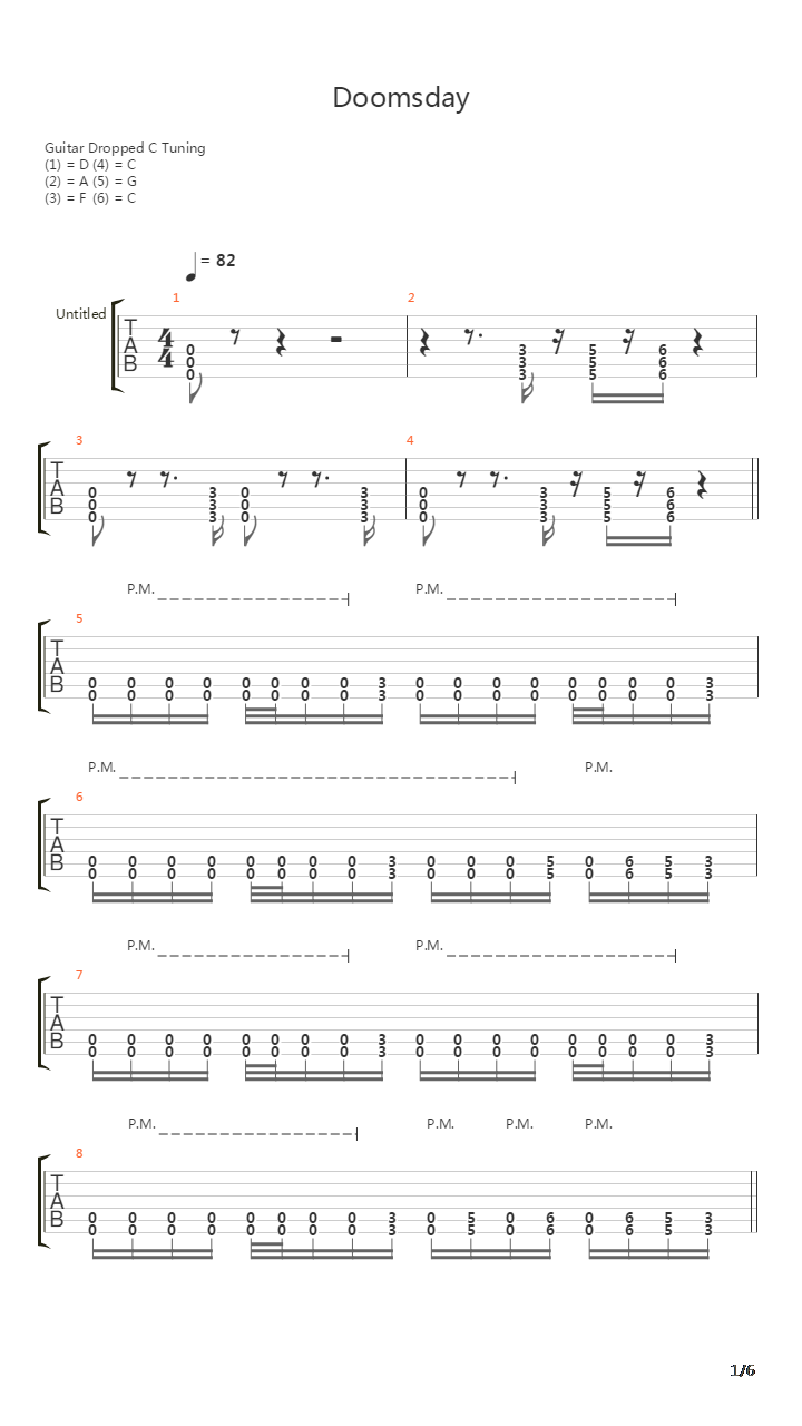 Doomsday吉他谱