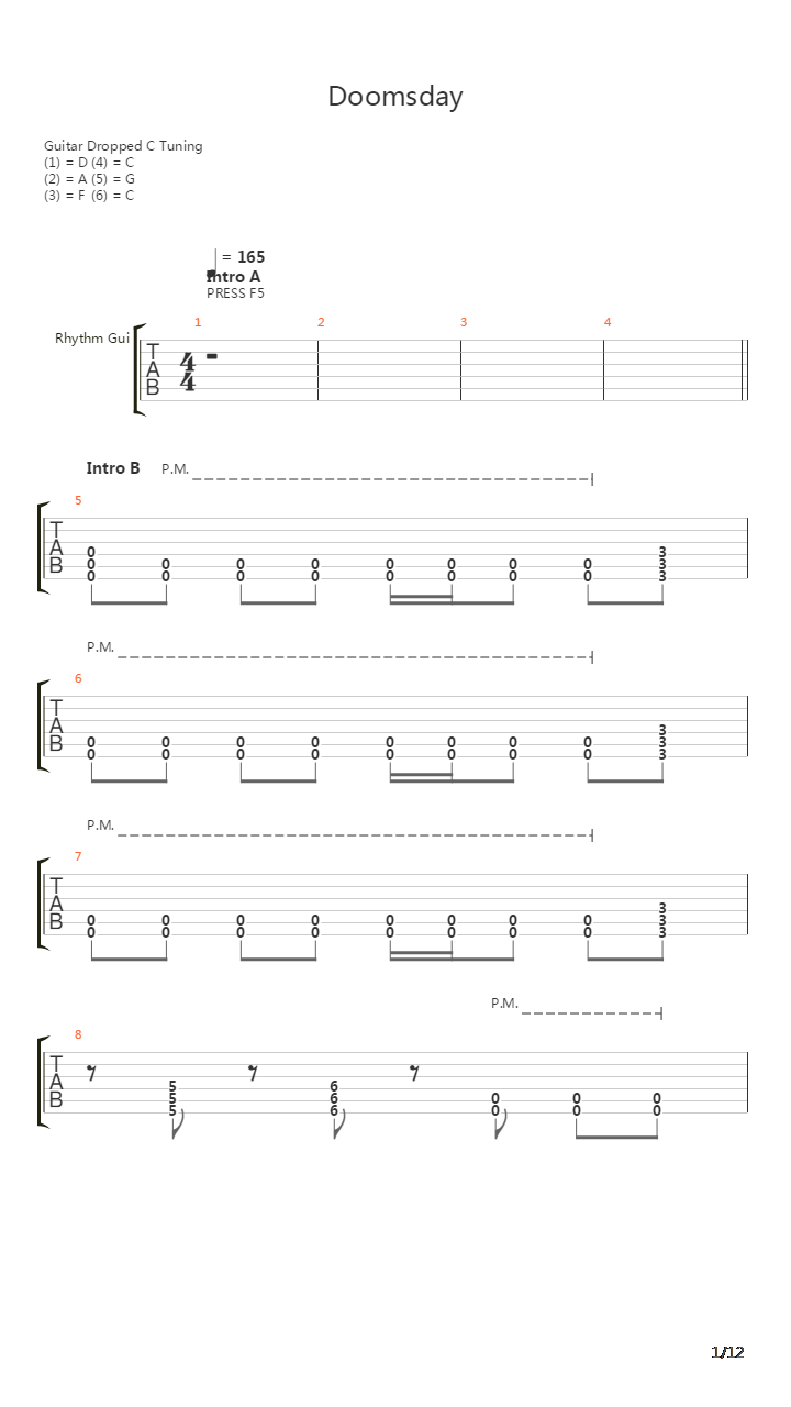 Doomsday吉他谱