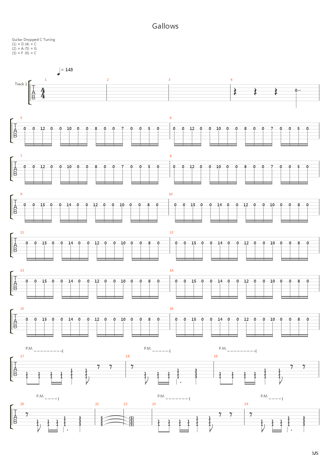Gallows吉他谱