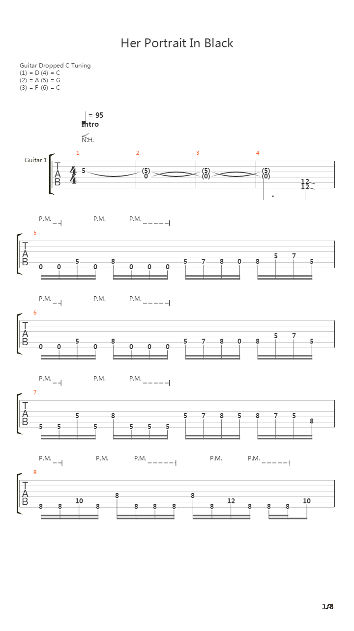 Her Portrait In Black吉他谱