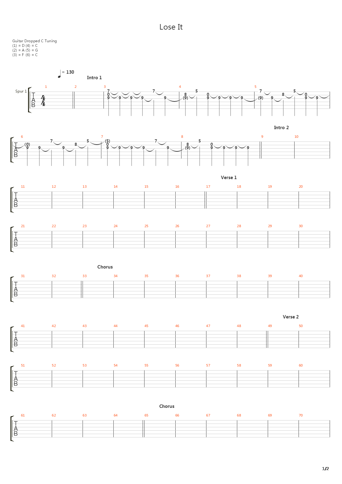 Lose It吉他谱