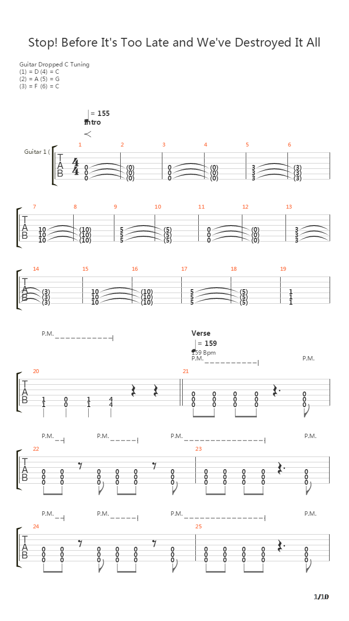 Stop Before Its Too Late And Weve Destroyed It All吉他谱
