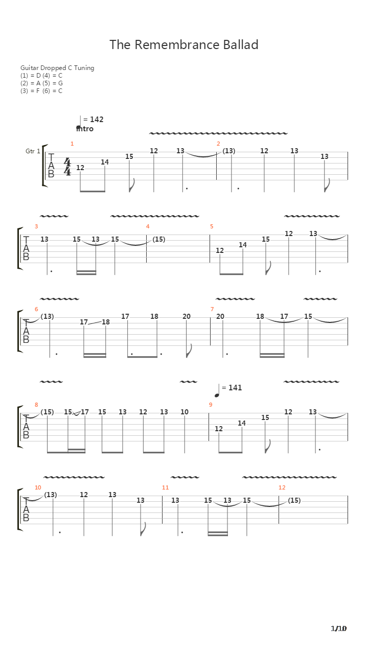 The Remembrance Ballad吉他谱