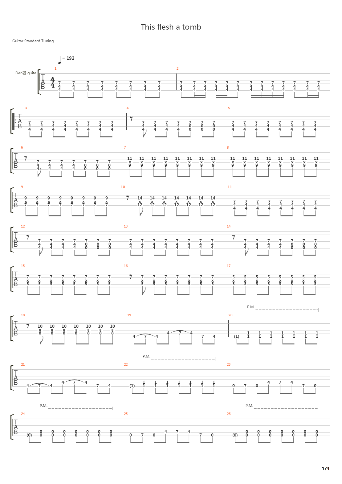 This Flesh Is A Tomb吉他谱