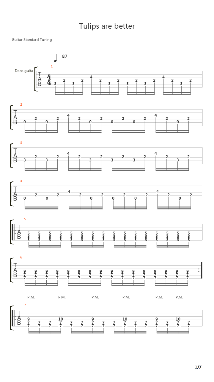 Tulips Are Better吉他谱