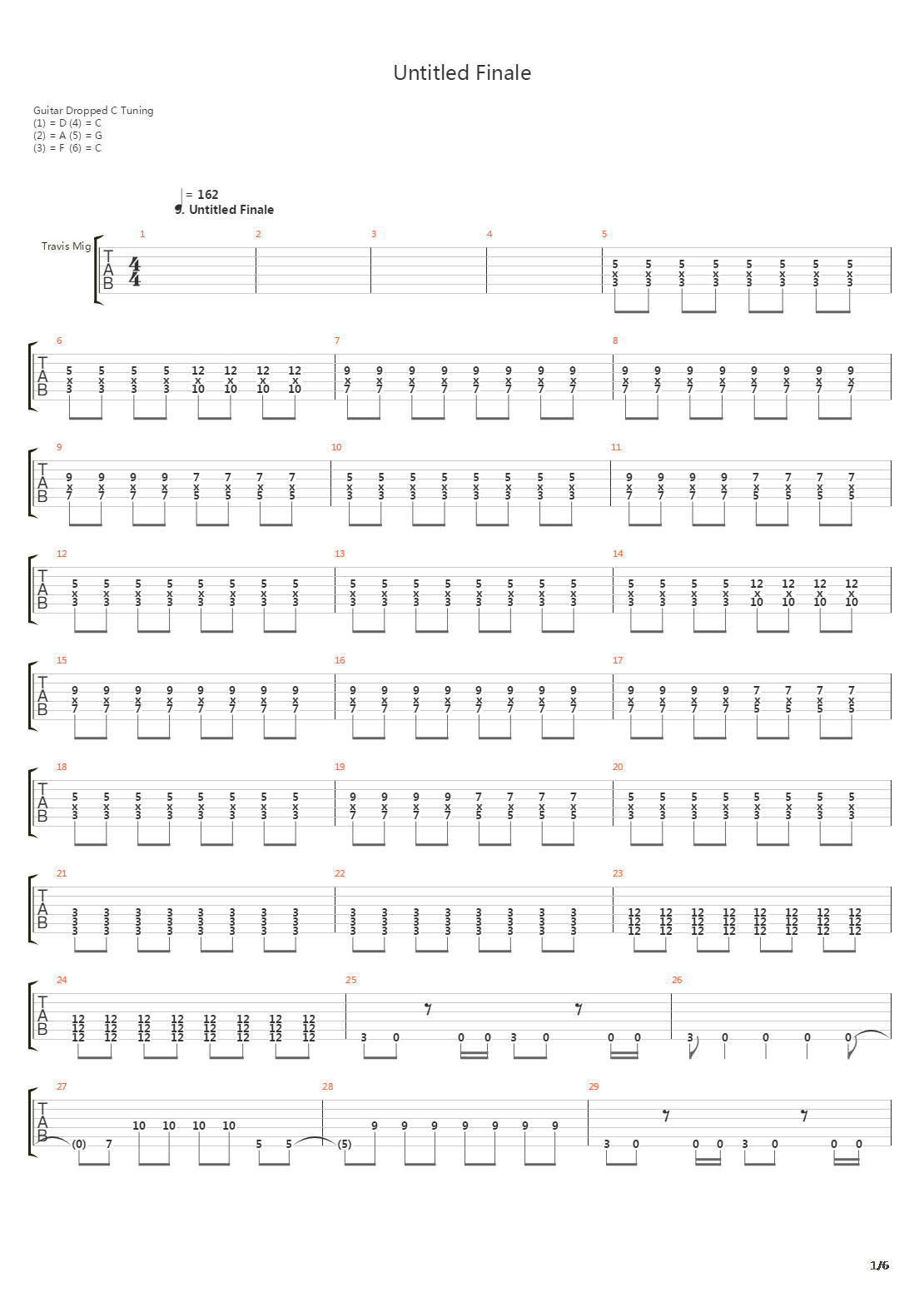 Untitled Finale吉他谱