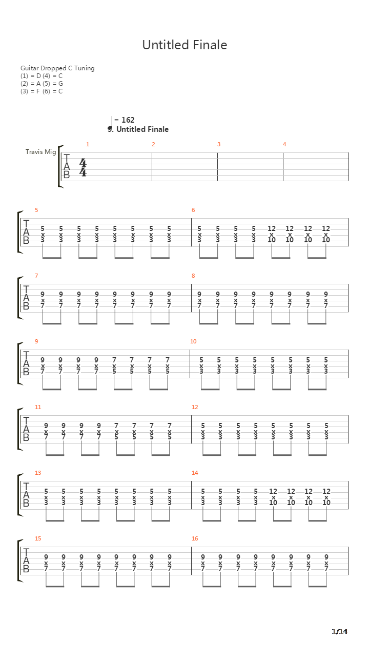 Untitled Finale吉他谱