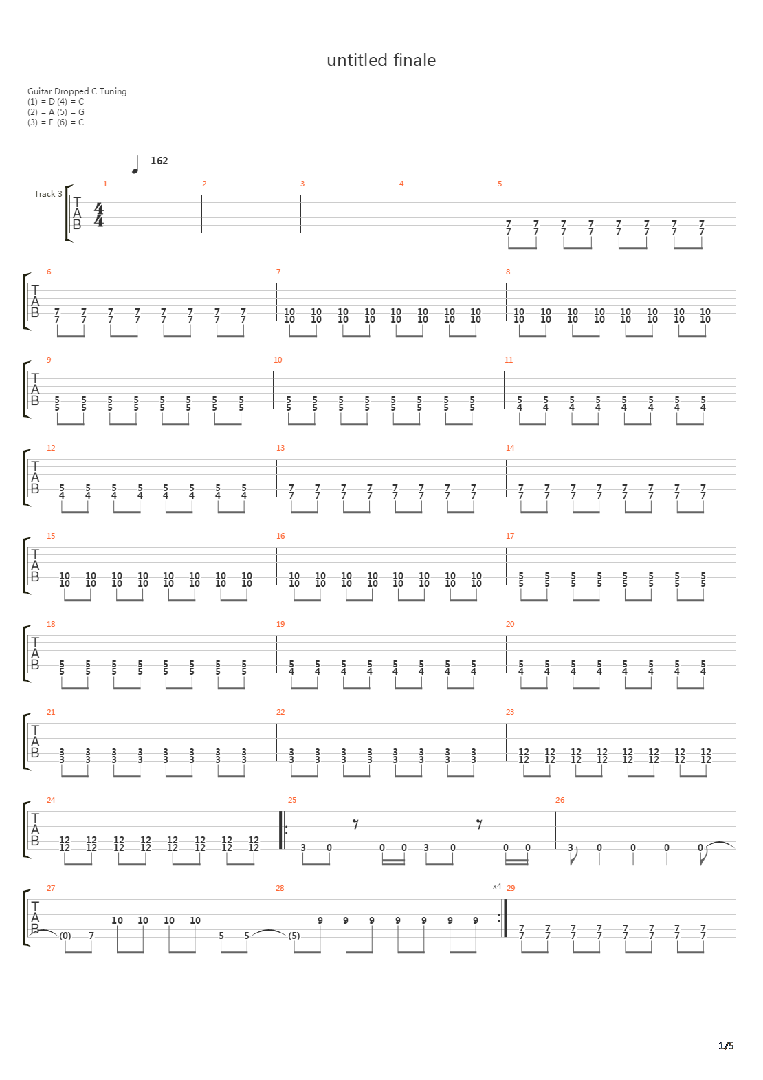 Untitled Finale吉他谱