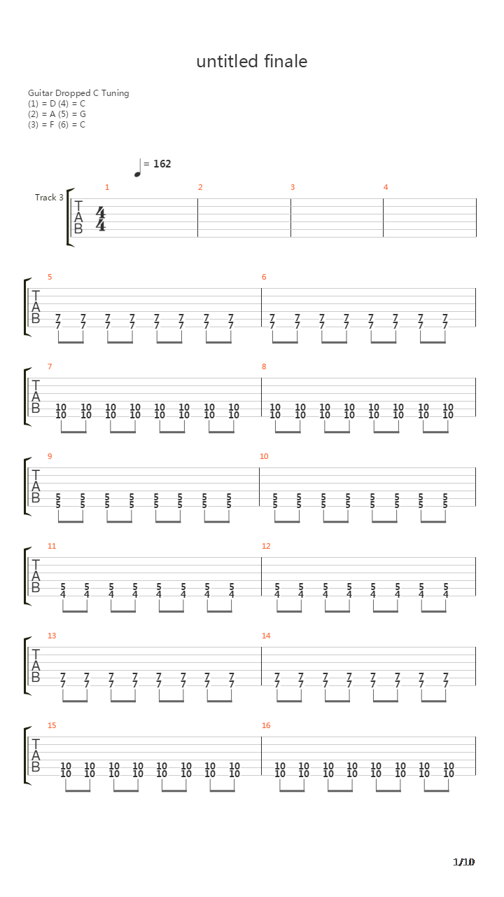 Untitled Finale吉他谱