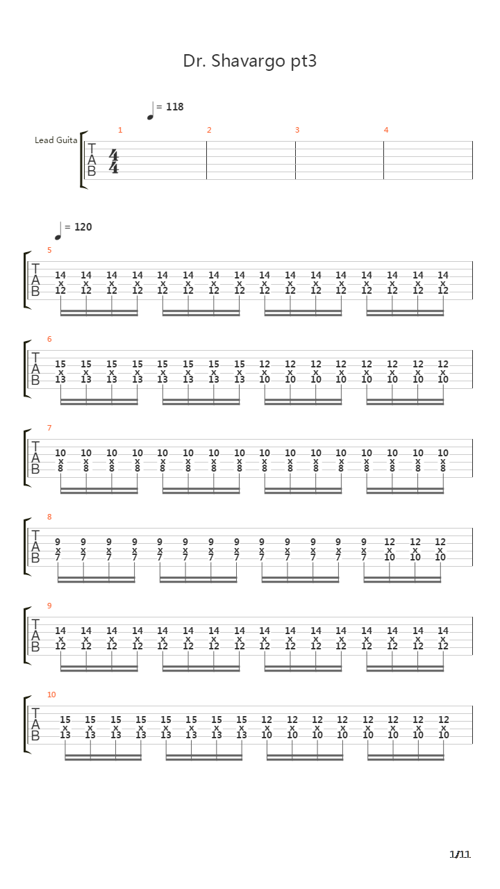 Dr Shavargo Part 3吉他谱