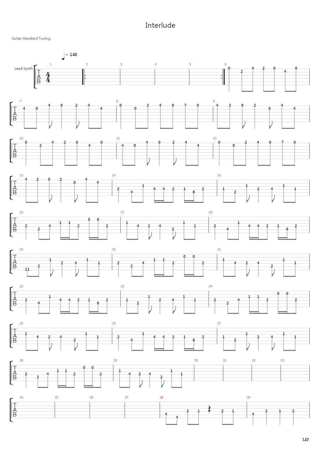 Interlude吉他谱