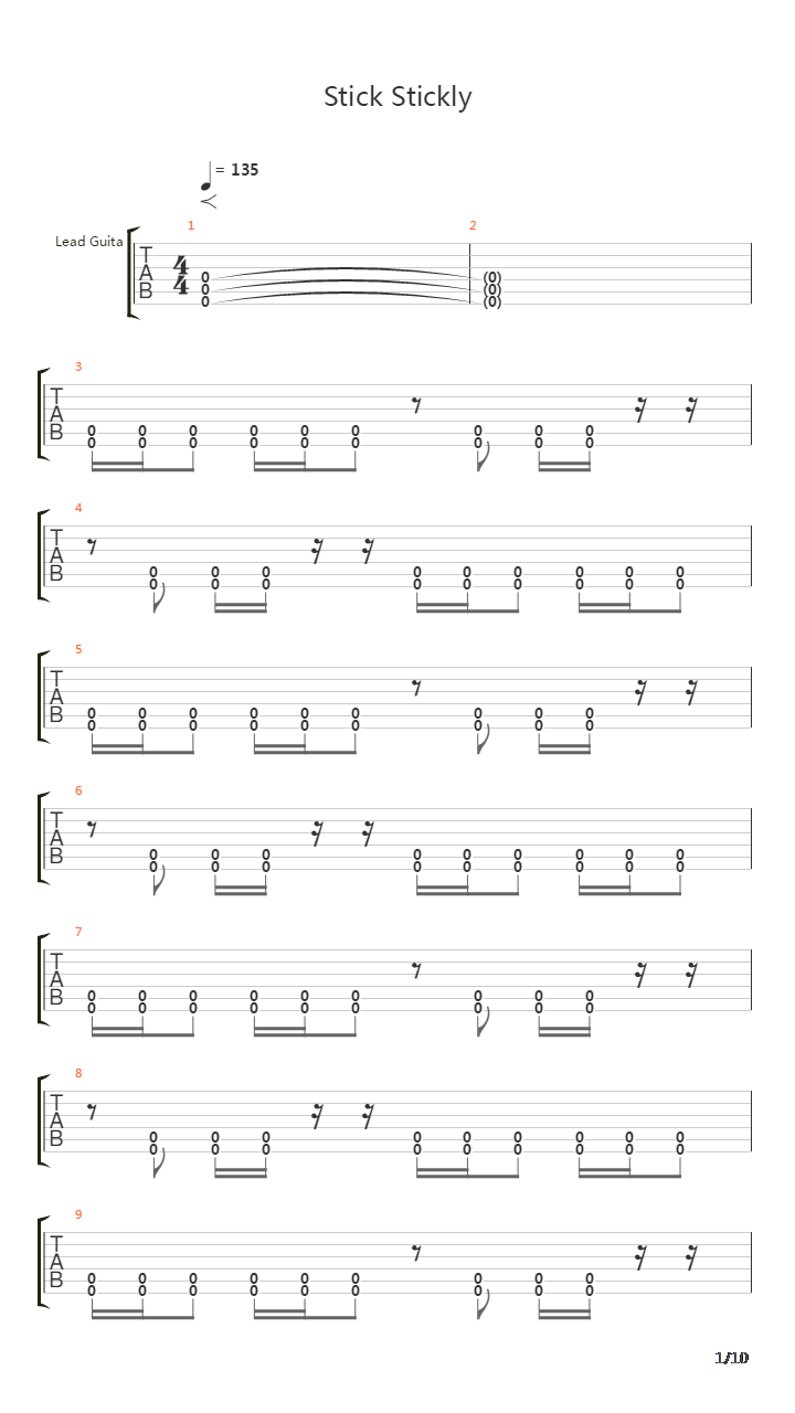 Stick Stickly吉他谱