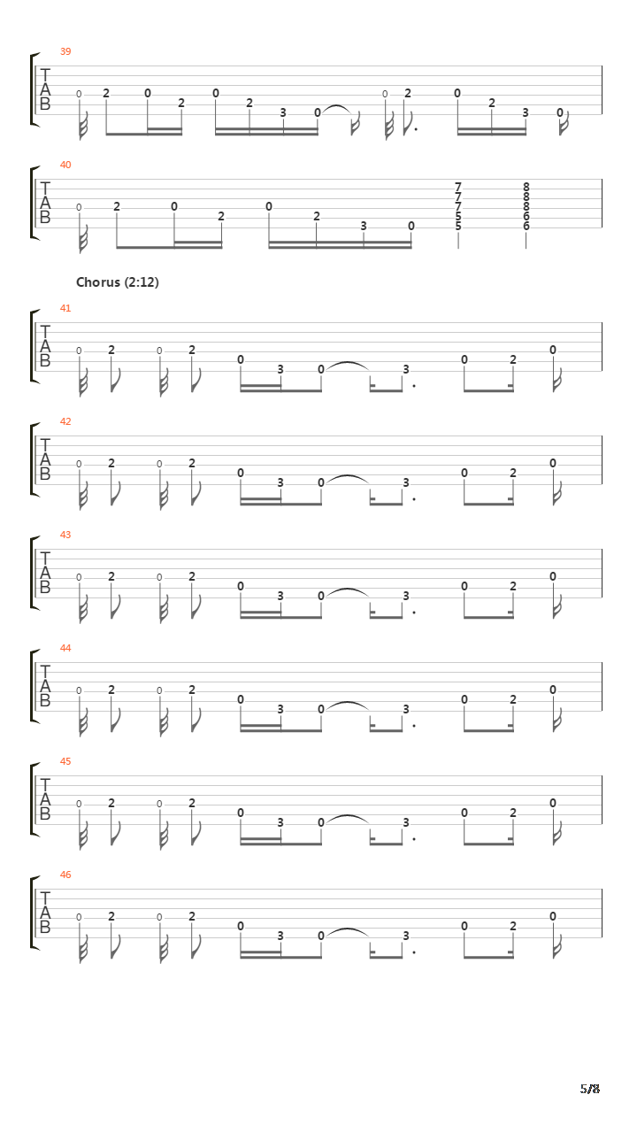 Cochise吉他谱