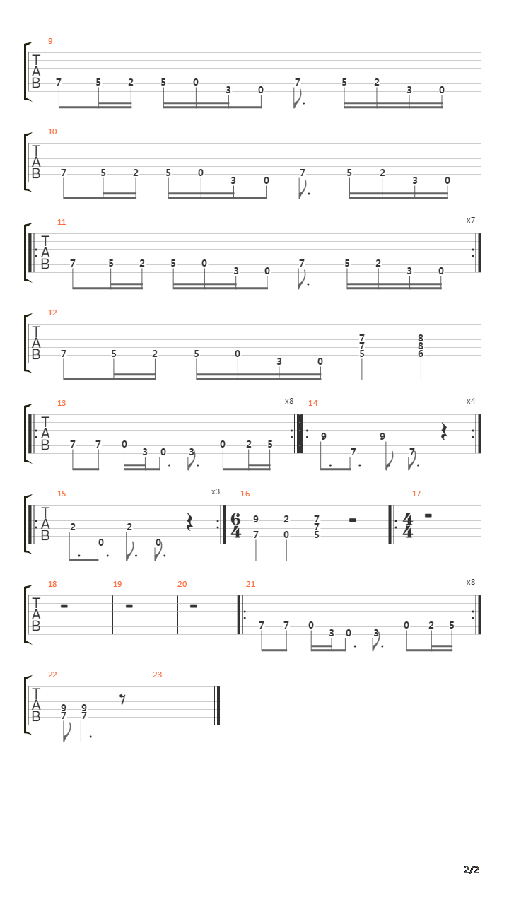 Cochise吉他谱