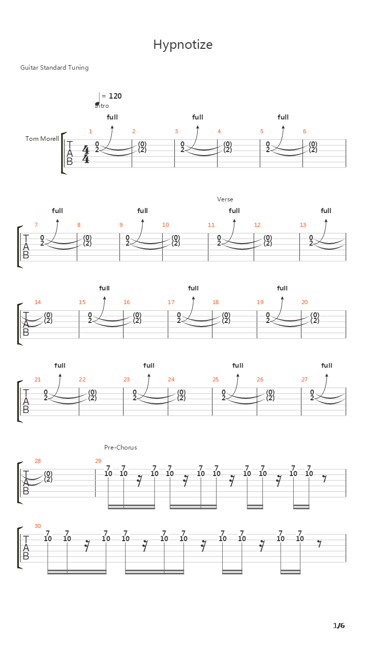 Hypnotize吉他谱