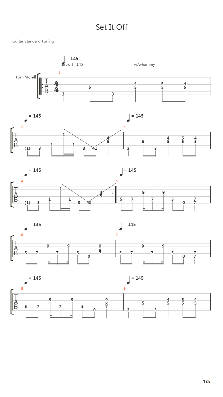 Set It Off吉他谱