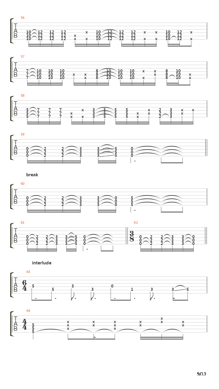 Shape Of Things To Come吉他谱