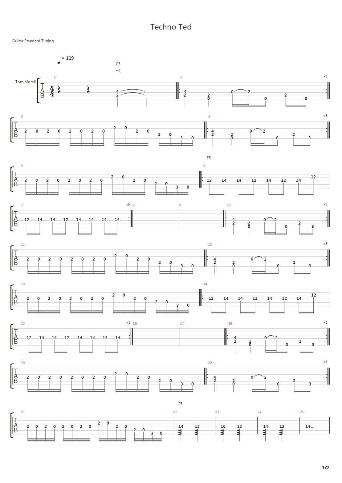 Techno Ted吉他谱