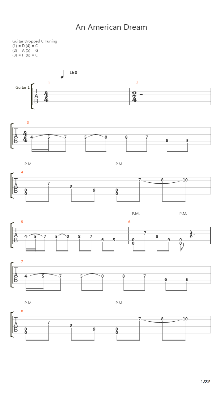 An American Dream吉他谱