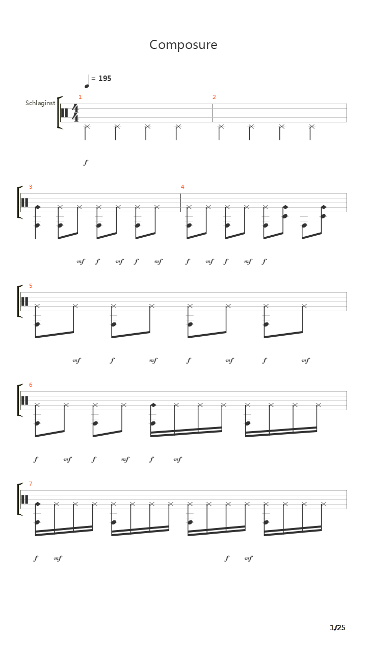 Composure吉他谱